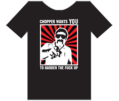 Chopper wants you to Harden the Fuck Up T-Shirt (Black)